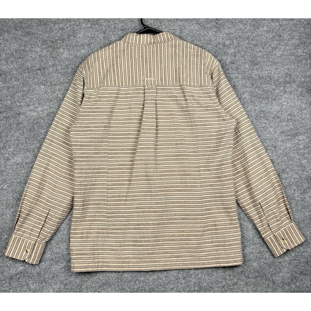 Kuhl Men's Large Seersucker Striped Long Sleeve Button Up Shirt Cotton Flaw - Picture 6 of 8